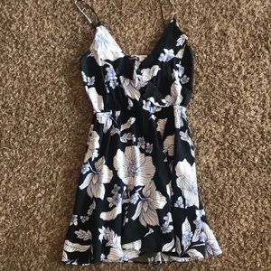 Floral Ruffle Wrap Cami Dress